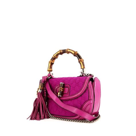 new bamboo grande gucci rosa tracolla|borsa gucci bamboo donna.